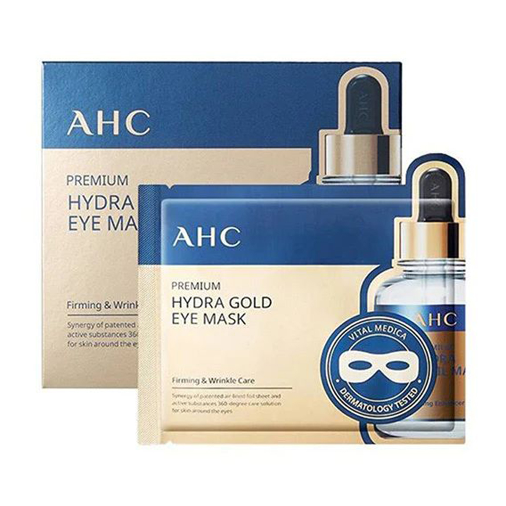 Зміцнювальна маска для шкіри навколо очей AHC Premium Hydra Gold Foil Eye Mask, 5 шт